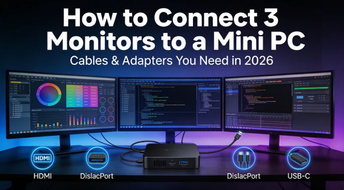 How to Connect Three Monitors to a Mini PC in 2026: Required Cables and Adapters
